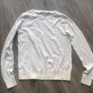Long sleeve white sweater